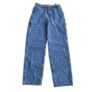 Ukids Carpenter Blue Denim Cargo Pants US 12 Girls